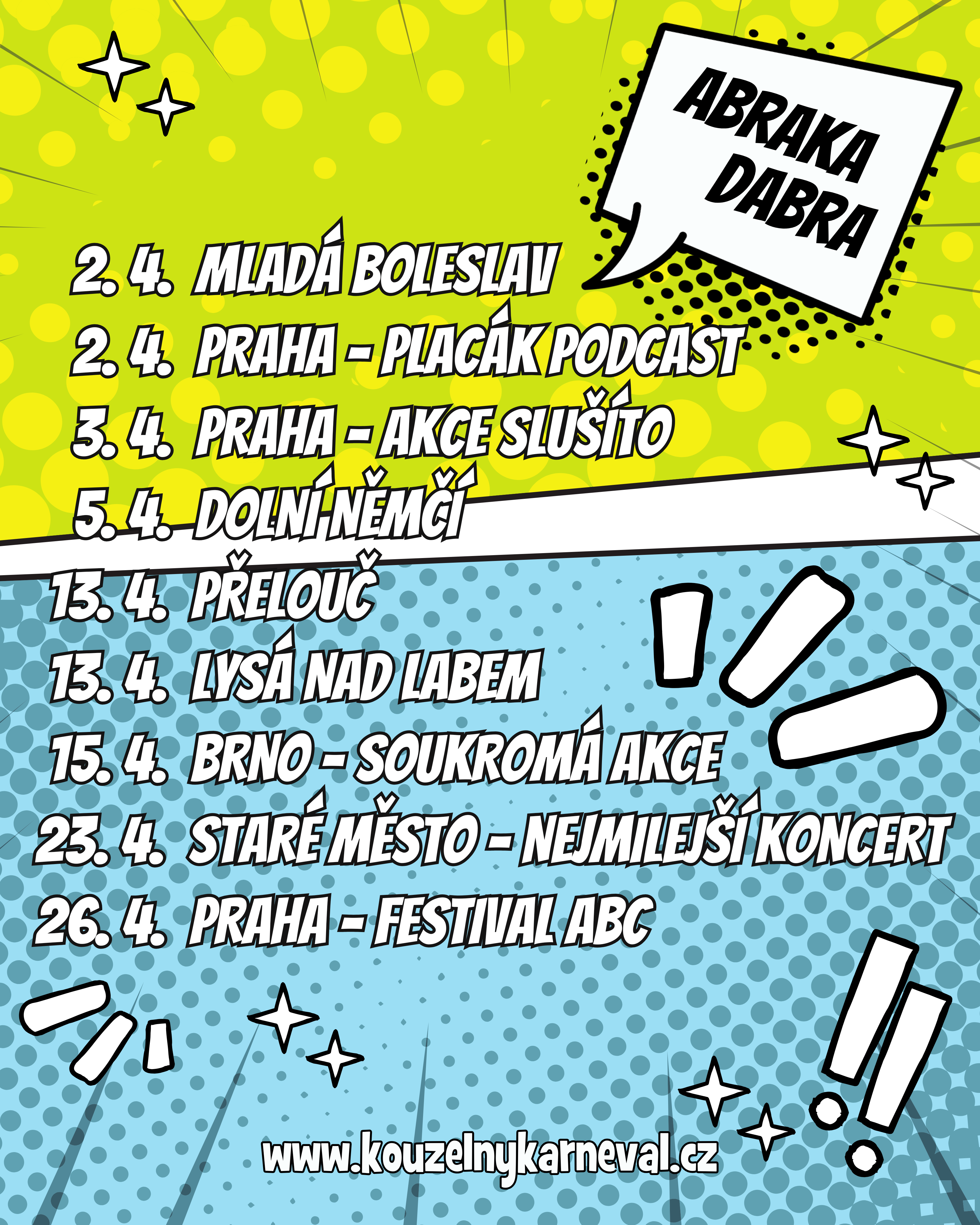 duben termíny akcí